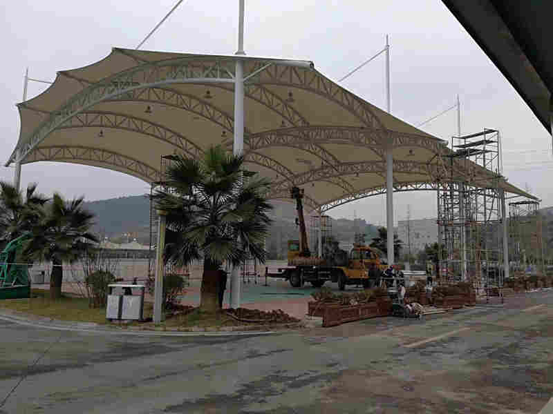 大邑一邑州监狱篮球场膜结构