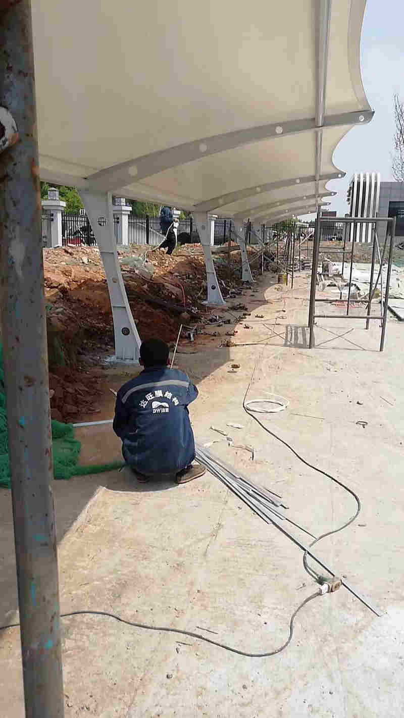 彭州市环保发电厂膜结构车棚